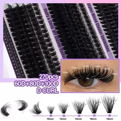 3D fluffy curly cluster eyelashes 3D fluffy curly cluster eyelashes